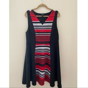 Black White and Red Torrid Scuba Dress size 2